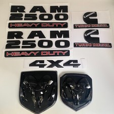7pcs Emblem Set For Ram 2500 Heavy Duty Ram Head Cummins Turbo Diesel 4x4 Badge