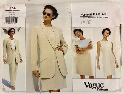 Vogue Anne Klein II Misses' Jacket, Dress, Skirt, Sz