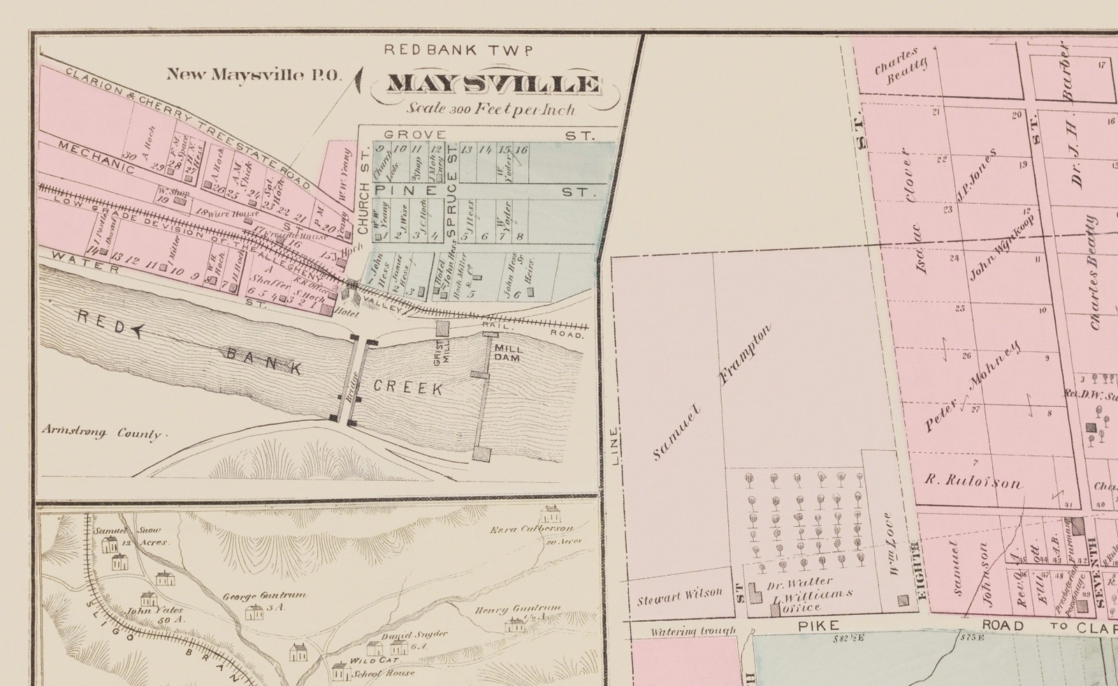 Strattanville Pennsylvania Caldwell 1877 37.44 x 23 eBay