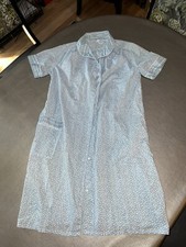 Vintage Pajama Time housecoat robe pearl buttons Hong Kong Size X