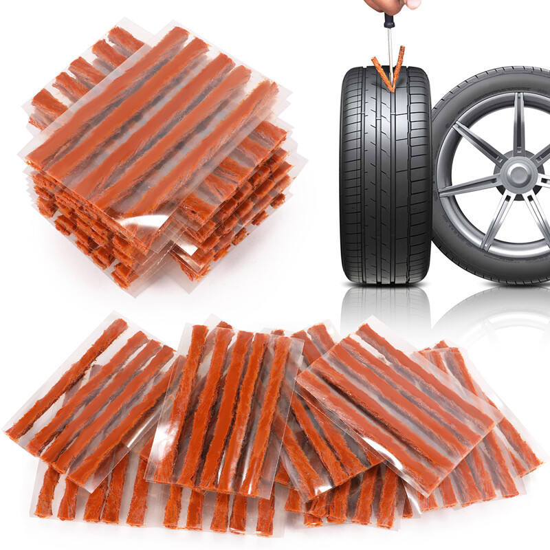 60pc DIY Tire Repair Kit For Car Truck Motorcycle – Rubber Plugs & Tools
