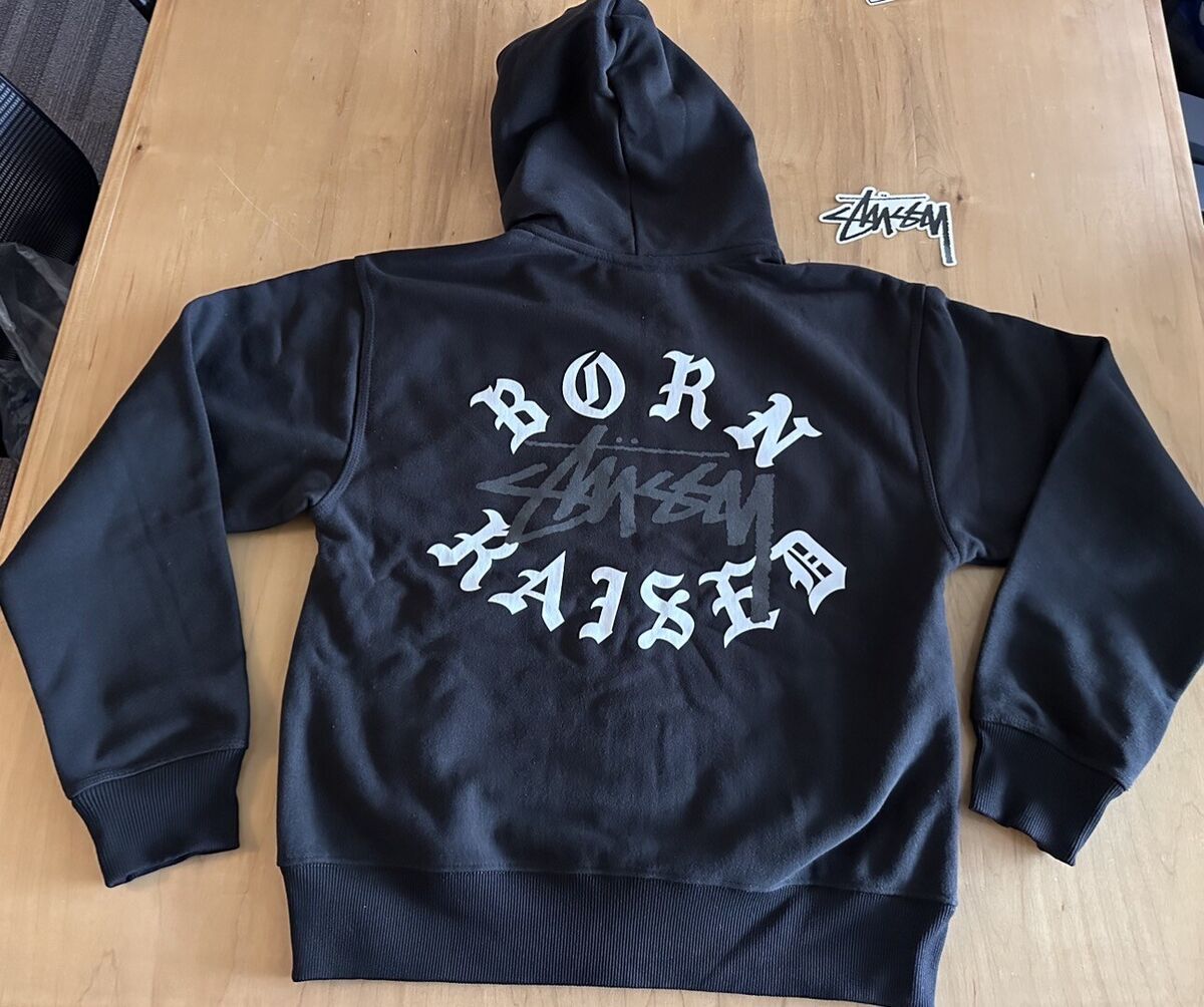 STÜSSY \u0026 BORN X RAISED LOGO ZIP HOODIE