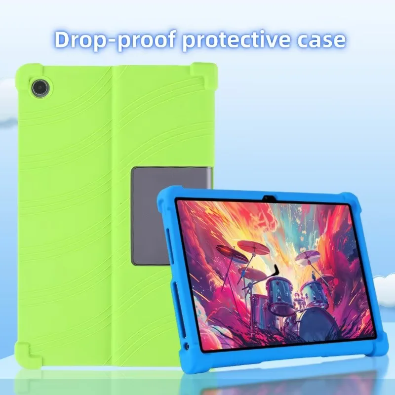 Custodia Per Tablet Lenovo Tab Plus 11.5 Pollici (2024, Modello TB351FU), Cover In Silicone Morbido Con 4 Airbag, Design Antigoccia Per Bambini, Rosa