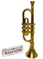 Squeaker BUGLE HORN TOY 13” Plastic Noisemaker Prop Funny Sound Clown Trumpet