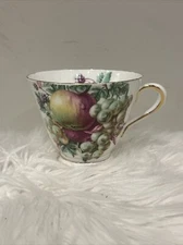Vtg Tuscan Fine English Bone China REPLACEMENT Furit Teacup /- Gold Trim