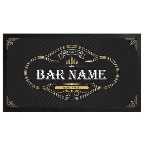 Personalised Welcome Lager Beer Lable Bar Runner Pub Club Cafe Cocktail Mat - Afbeelding 1 van 1