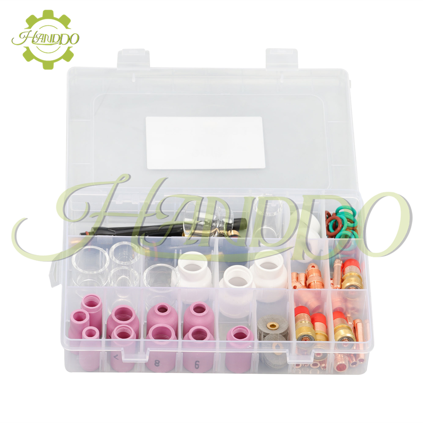 TIG Welding Torch Stubby Gas Lens Pyrex Glass Cup Kit 90Pcs for WP-17/18/26 New