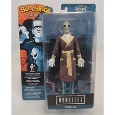 Noble Collection Universal Monsters Invisible Man Bendyfigs Bendable Figure