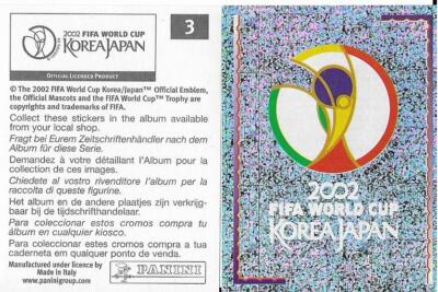 Panini - Korea/Japan - World Cup 2002 - Choose from drop down list (1-402) (T11)