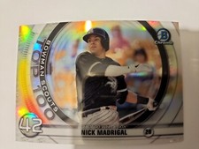 2020 Bowman Chrome Baseball MLB BTP-42 Nick Madrigal Refractor RC Top 100 Scouts