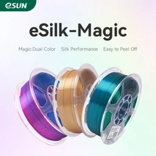 eSUN Magic Silk Filament Magic Dual Colors Dichromatic 1.75mm 1KG for 3D Printer