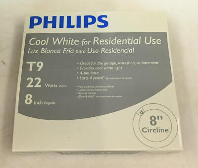 Philips 391169 Circline Fluorescent 22-Watt 8-Inch T9 Cool White Light Bulb PK12