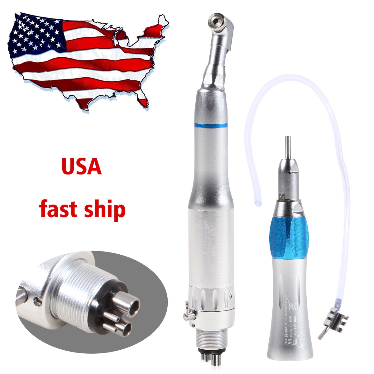 NSK Style Dental Contra Angle Straight Air Motor 2/4H Slow Speed