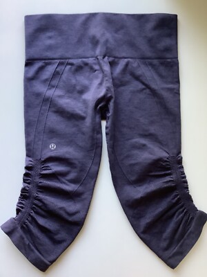 Lululemon In The Flow Crop II Leggings Womens Size Cadet Blue Pant