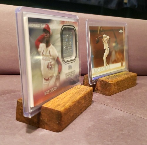 Handcrafted Set Of 2 Wood Trading \ business Card \ school pics Display Stand(s) - Picture 6 of 6