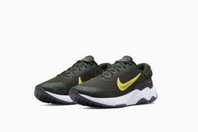Nike RENEW RIDE 3 Men's Black Yellow DC8185-301 Athletic Running Sneakers