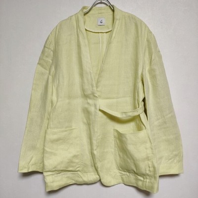 ROKU 6 BEAUTY&YOUTH NAKAJIRO DYED JKT Linen No-collar Jacket 