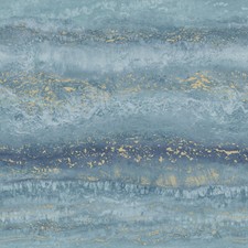 Semper Marble Teal Metallic Horizontal Ombre Wave Muriva Wallpaper Roll 10m