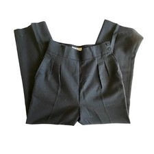 Vintage Women's Jason Prescott Black Wool Lined Trouser Pants, Tuxedo 8