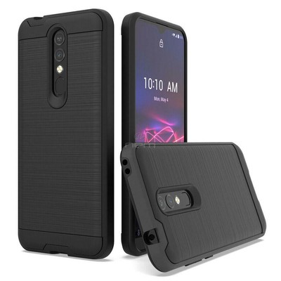 For Coolpad Legacy Brisa / Legacy 2 (2020) Metallic Slim Brush Hybrid Case Cover