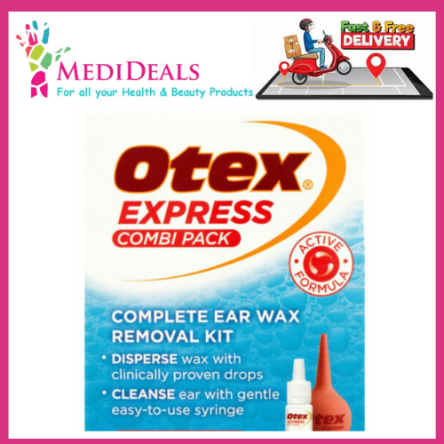 Otex Express Combi Pack Complete Ear Wax Ear Drops Syringe Removal Kit 5016379299100 eBay