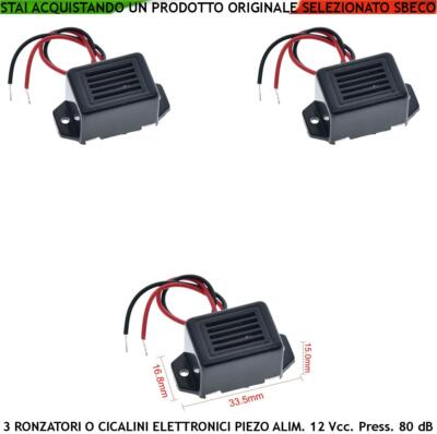 Micro Sirena Piezo Allarme Barca Alta Potenza Allarme Furto 12 Vcc 105 dB Stagna Micro Sirena Piezo Allarme Barca Alta Potenza Allarme Furto 12 Vcc 105 dB Stagna