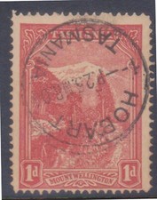 (F82-108) 1899 TAS 1d red pictorial stamp (DH) 