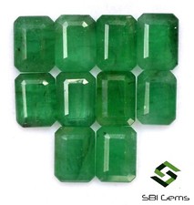 7x5 mm Natural Emerald Octagon Cut Lot 05 Pcs 5.15 Cts Untreated Loose Gemstones