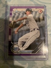 2019 Bowman Draft  J J Goss Tampa Bay Rays 1st Bowman Purple Paper  / 250 BD-61
