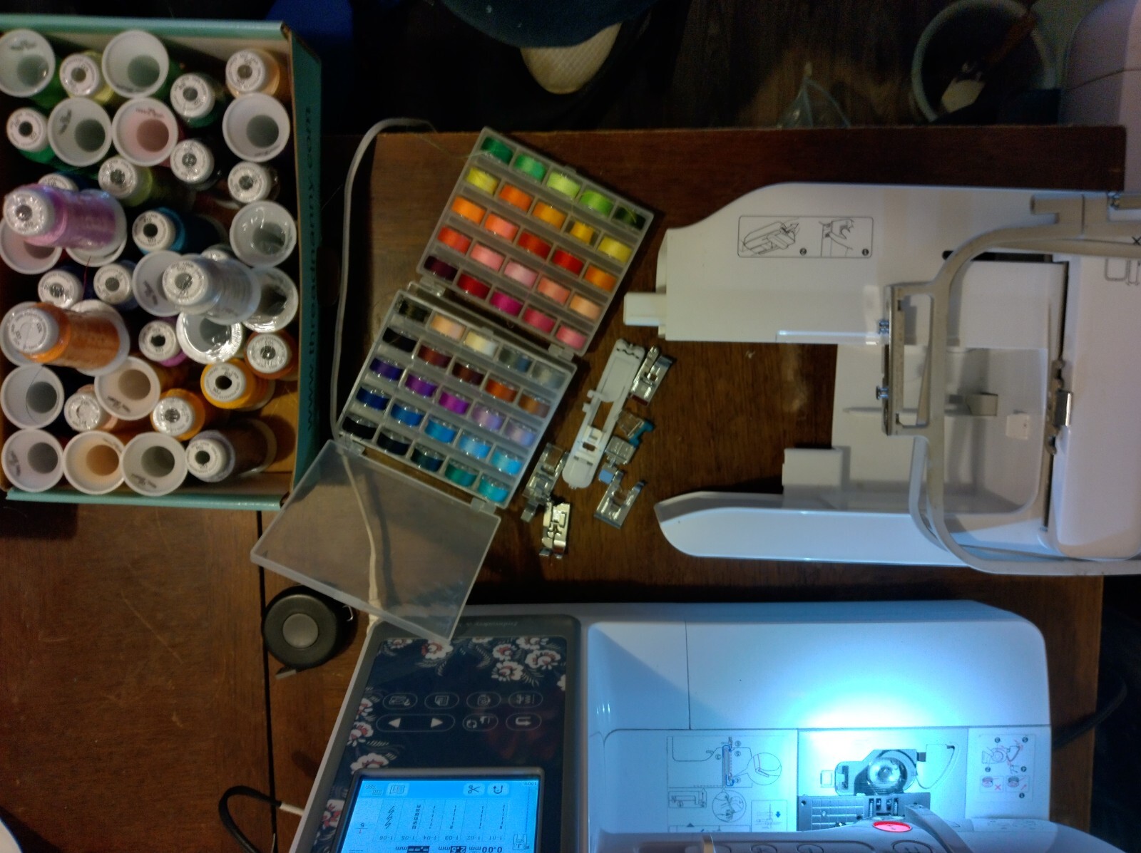 Brother SE630 Sewing and embroidery machine. It has the all attachments