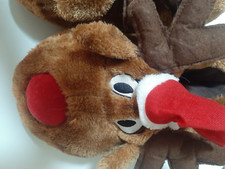 Slipper Unisex Rudolph Reindeer Furry Cozy Christmas Novelty Indoor Shoes