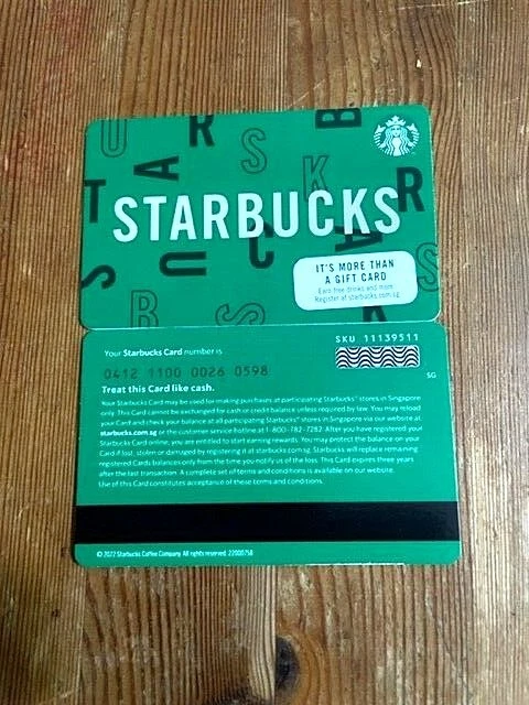 Singapore Starbucks Alphabet Green Card (22-10) | eBay
