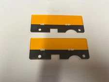 KX-155 KX 155 KX155  pair Faceplate Lens Amber . King. Radio Lenses MADE in USA