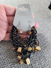 Multi Strand Beaded Bracelet and Earring Set - Abalone Mother of Pearl NEW — photo 5