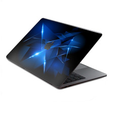 Skins Wrap for MacBook Pro 15 inch Retina Touch Triangle Razor Blue Shapes