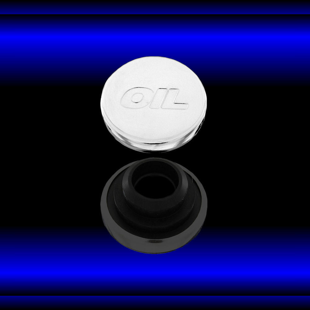 Oil Cap Embossed with Oil For Oldsmobile 330 350 455 Chrome Valve