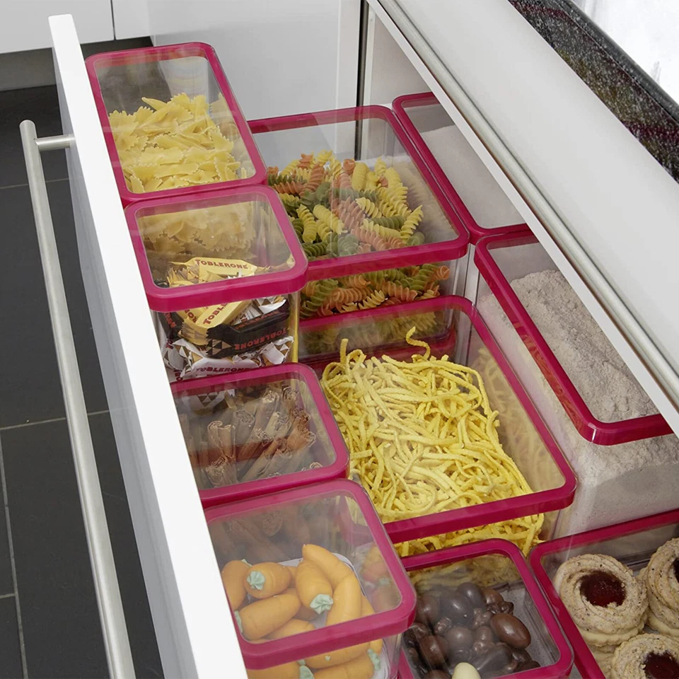 ROTHO Loft Vorratsdosen 5er Set Küchen Behälter Kunststoff mit Deckel Silikon - Bild 2 von 4