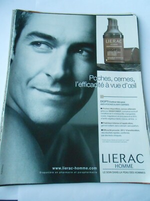 Werbung Reklame 2007 Lierac Herren Taschen Augenringe Wirksamkeit auf das Auge
