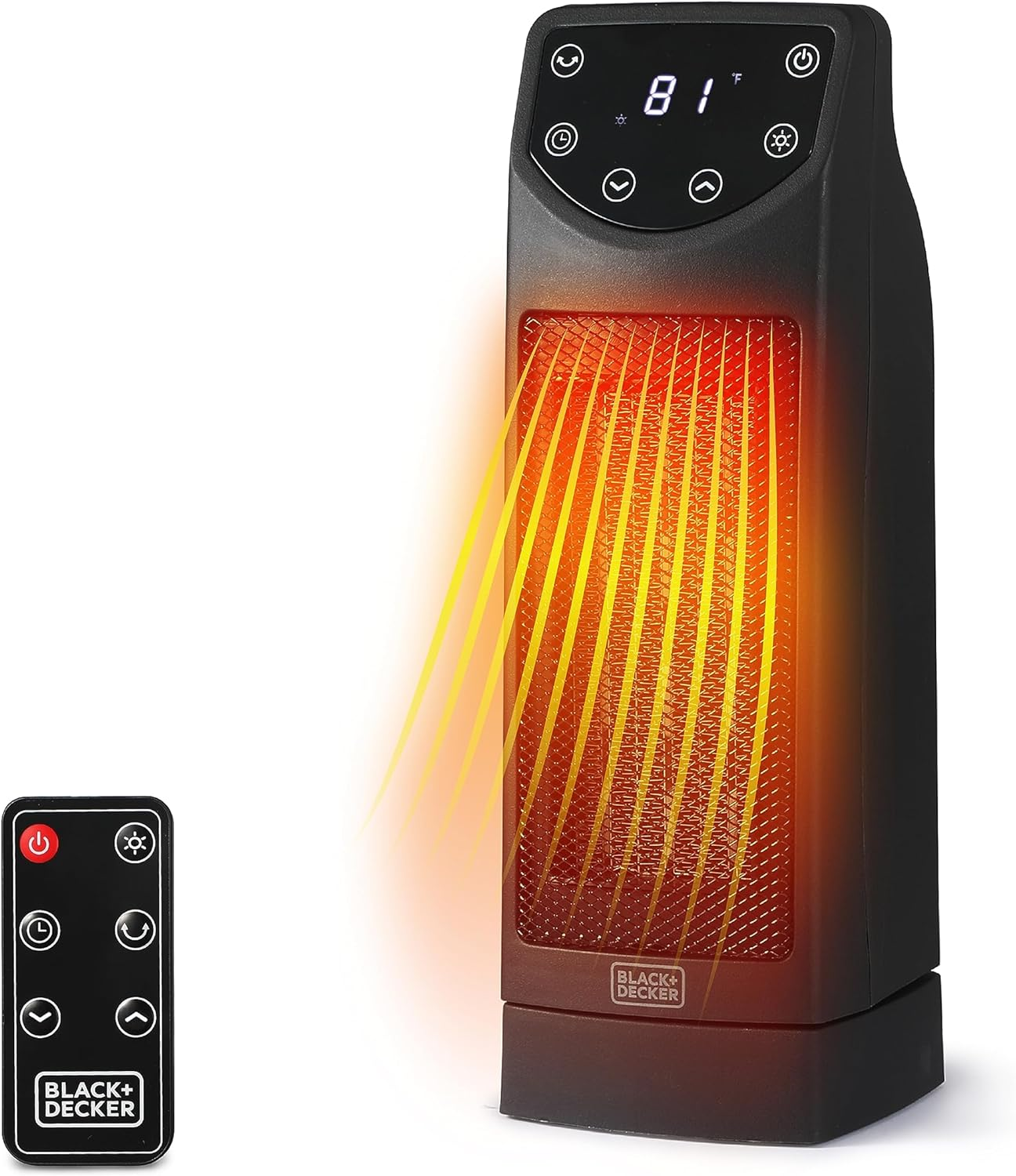 Oscillating Space Heater, Portable Heater with Remote Control, Ceramic Small Spa