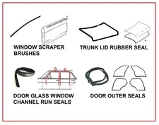 For Mercedes W114 W115 Door Window Trunk Rubber Seals 13PC Free Express Shipping