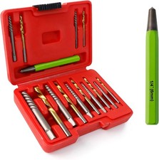 15x Screws Bolt Extractor Set W/ Reverse Drill Bit Ez Out Stripped Screw Nut Set