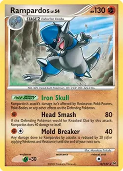 Rampardos - 13/127 - Pokemon Platinum Holo Card NM