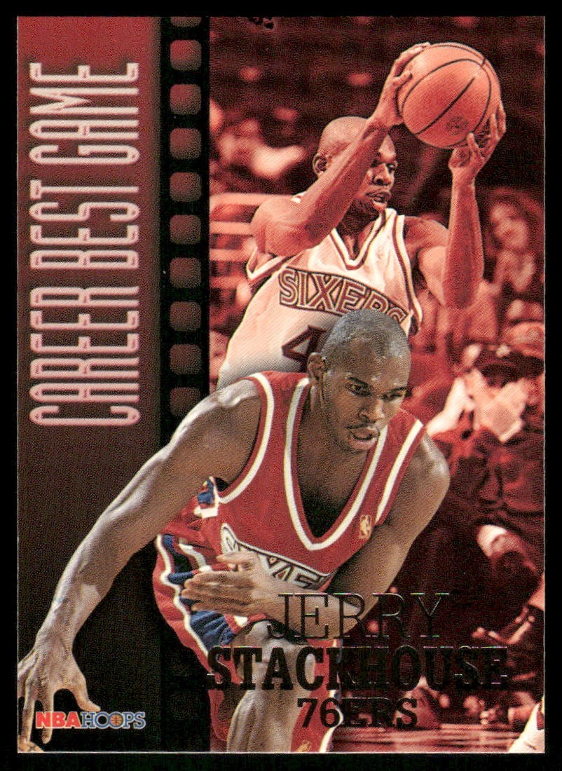 1996-97 NBA Hoops Career Best Game #346 Jerry Stackhouse 76ers basketball card
