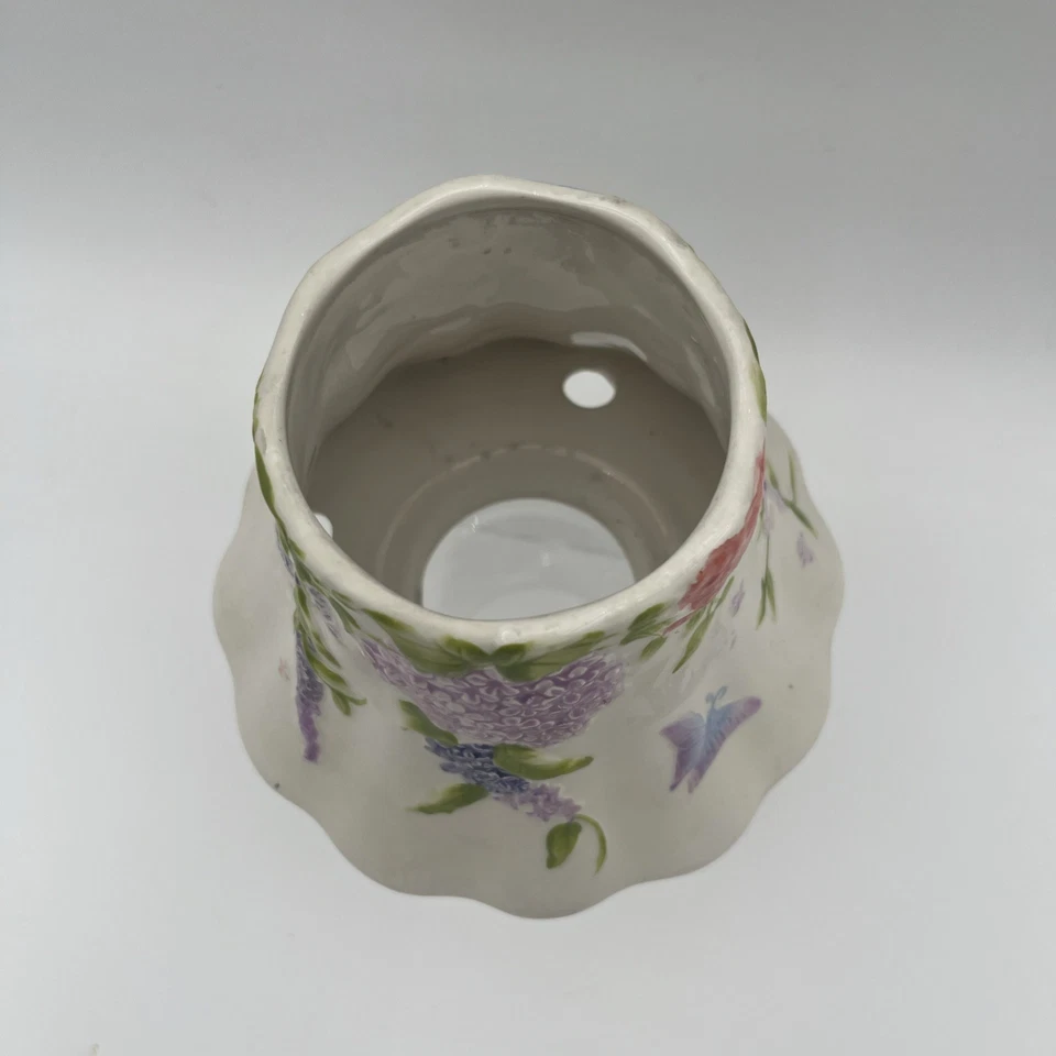 Yankee Candle керамический абажур топпер гортензия цветочный бабочка - Изображение 2 из 4