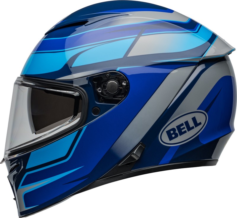 Casque BELL Lithium Mips Podium intégral bleu brillant pour moto