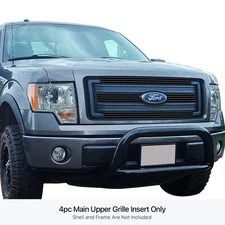 For Ford F-150 13-14 APG 4-Pc Black 8x6 mm Horizontal Billet Main Grille