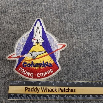 SPACE SHUTTLE COLUMBIA PATCH STS-1 1980s NASA SHIP SPACESHIP YOUNG CRIPPEN AB7