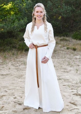 Leichtes Mittelalterkleid Milla, Wikingerkleid, natur mittelalterliches Kostüm