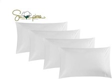 100 Supima Cotton 600 Thread Count King Pillowcases Set of 4, Luxury Hotel