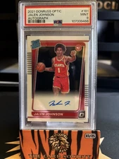 2021 Optic Jalen Johnson Auto RC  On Card Psa 9 